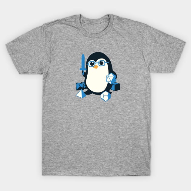 D&D Penguin Cute Dungeons and Dragons Nerd Gift T-Shirt by natural20shirts